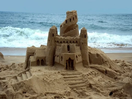 A sandcastle I whipped up in my lunch break