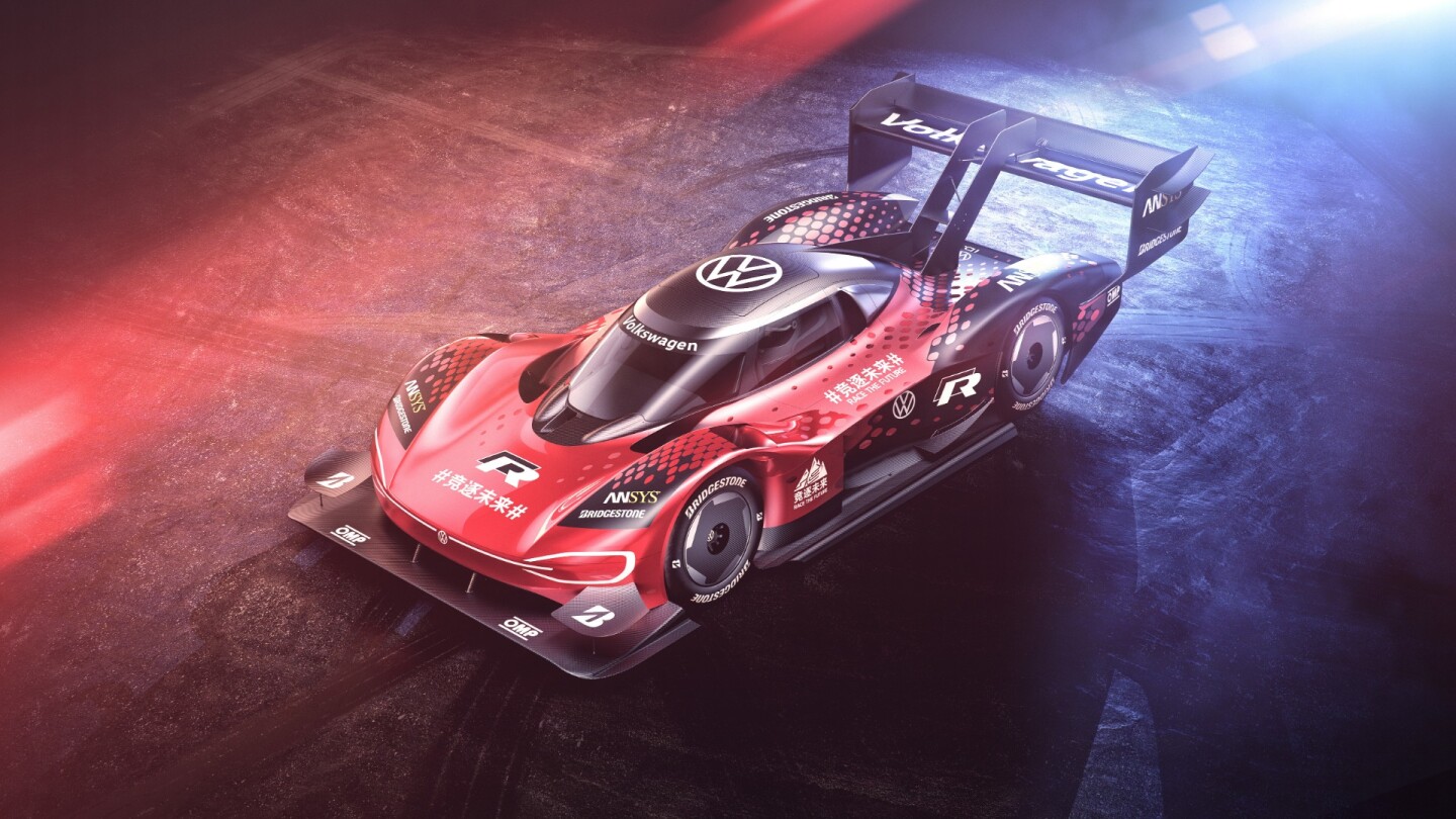 The barnstorming I.D. R has new red bodywork in preparation for its trip to China