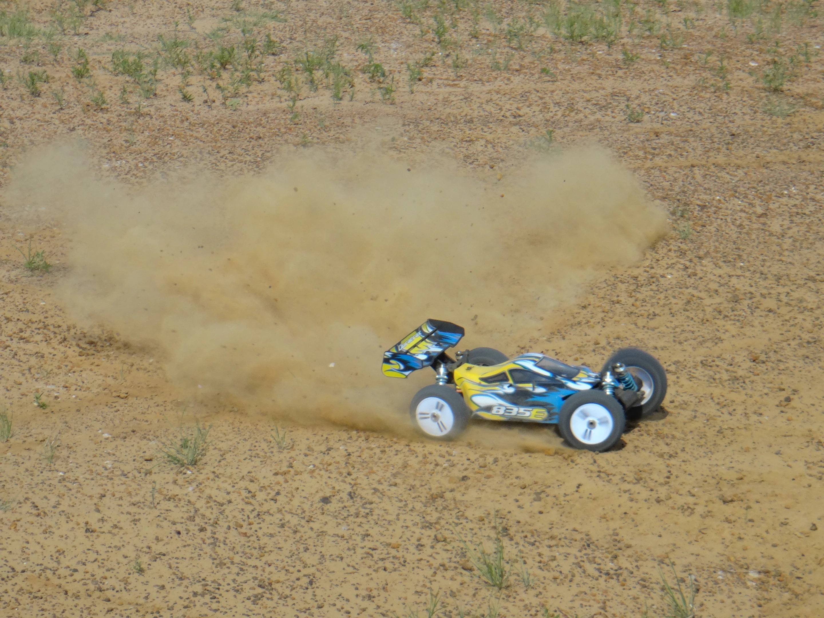 I had an absolute blast sending it zipping over the dry earth, tossing up a cloud of dust and debris everywhere it went