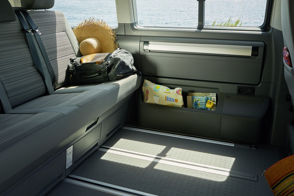 The VW Beach 6.1 kitchen disappears away like it's not even there