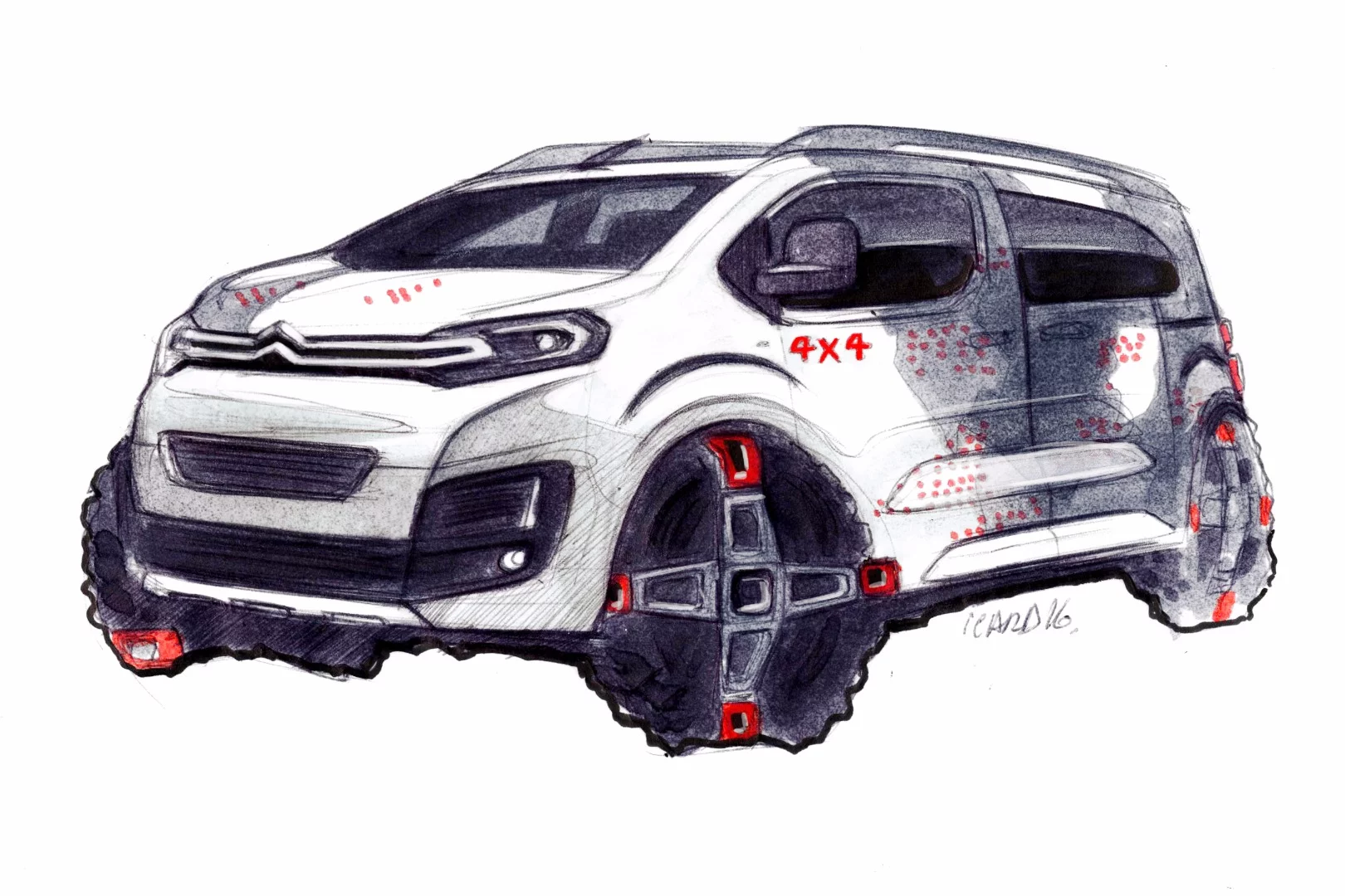 Citroën SpaceTourer 4X4 Ë Concept sketch