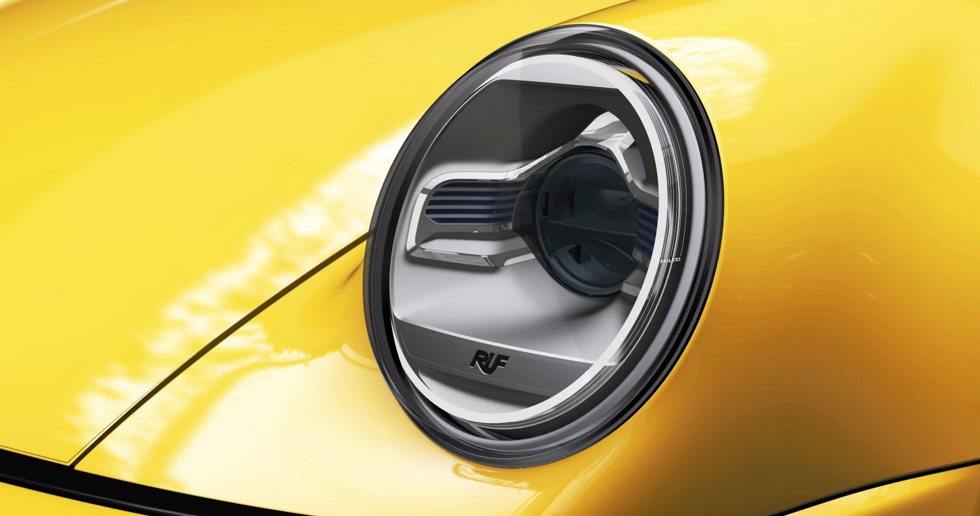 The headlamps on the RUF CTR are beautifully designed