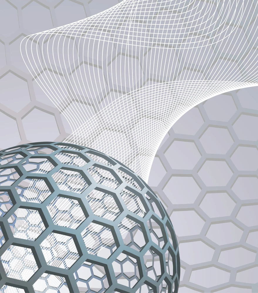 The molecular structure of a C-60 buckyball (Photo: Shutterstock)