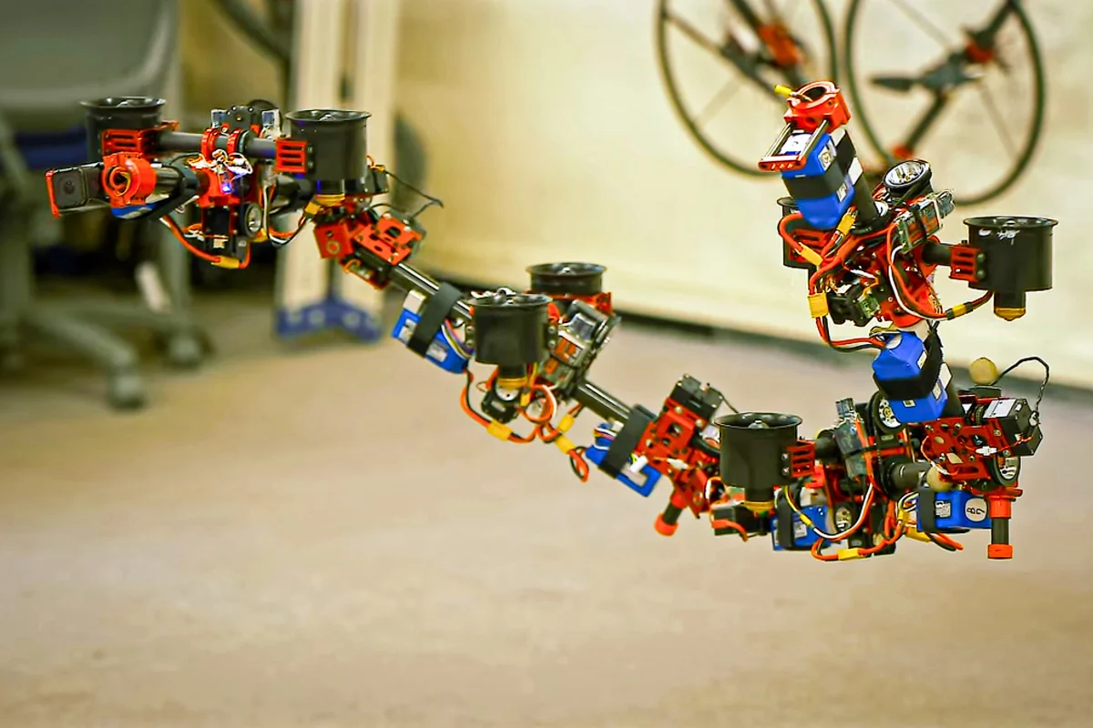 The DRAGON drone can articulate its body as it flies through the air
