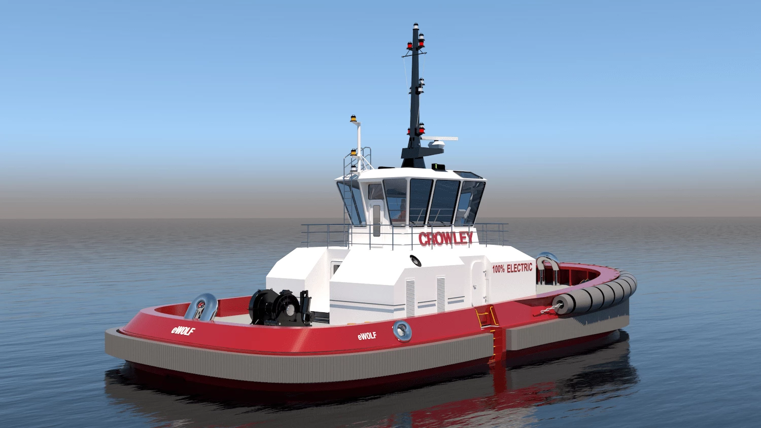 The eWolf electric ship-assist tug will go into service at the Port of san Diego from mid-2023