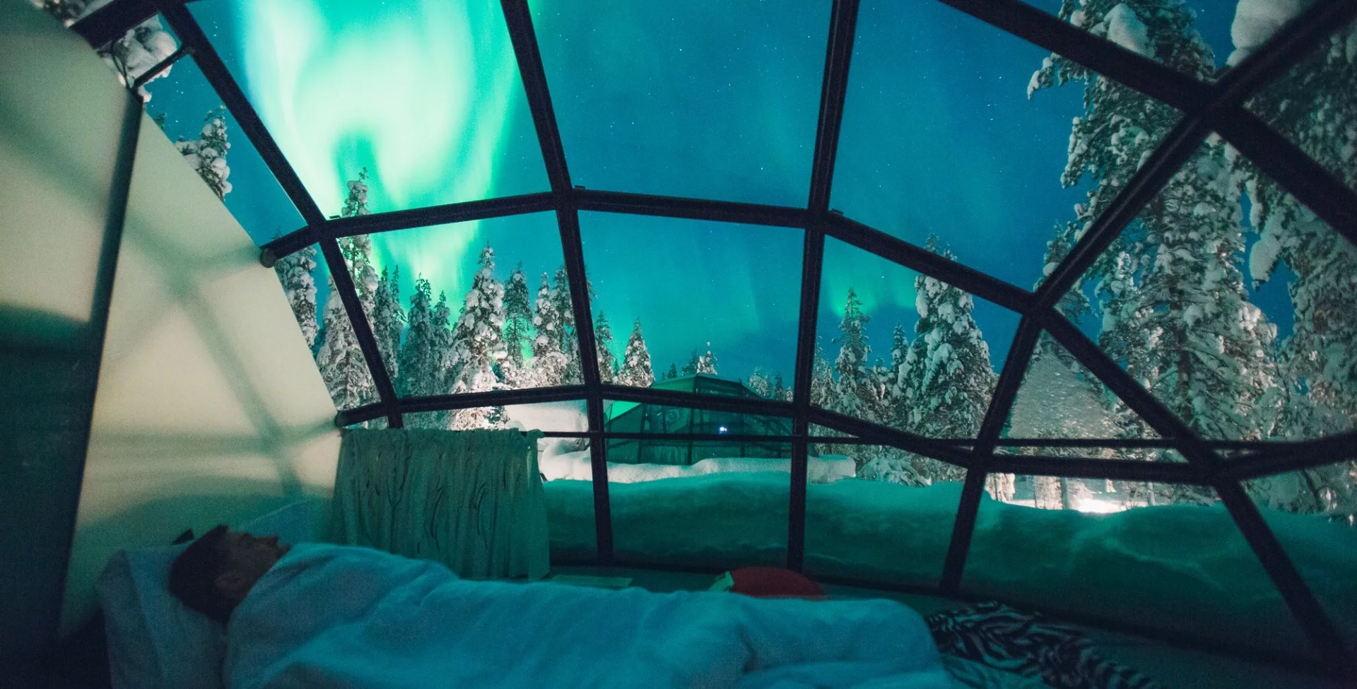 Located north of the Arctic circle in Finnish Lapland this hotel offers a variety of amazing accommodations, including see-through glass igloos letting you watch the northern lights from bed or classic snow igloos for the brave