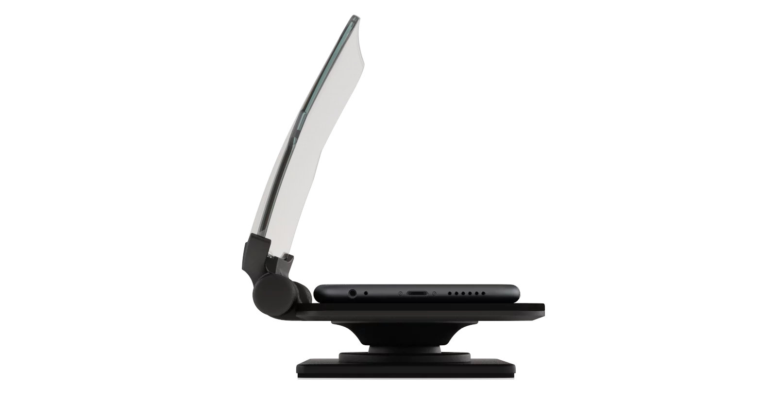 The Glass comes with both a standard and a tiltable cradle