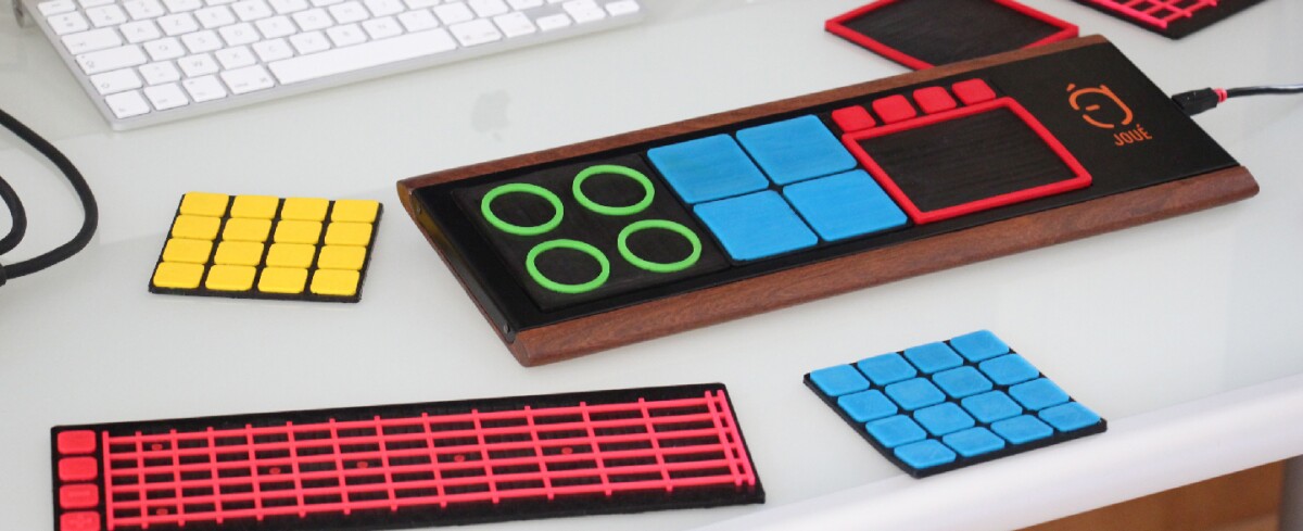 Colorful modules can be set up using companion editing software, and then popped on the Joué's upper surface for tactile music-making