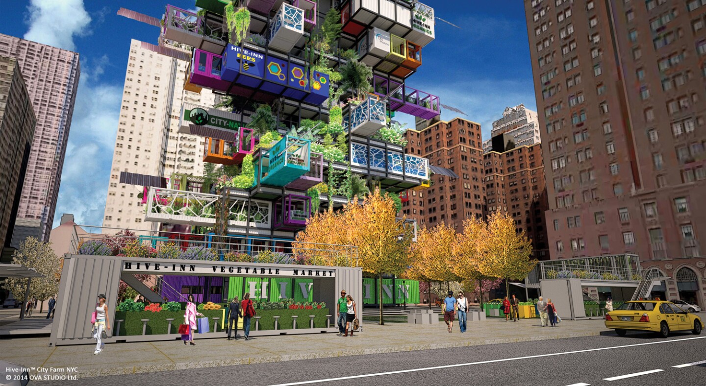 Shipping containers can be easily moved around as required