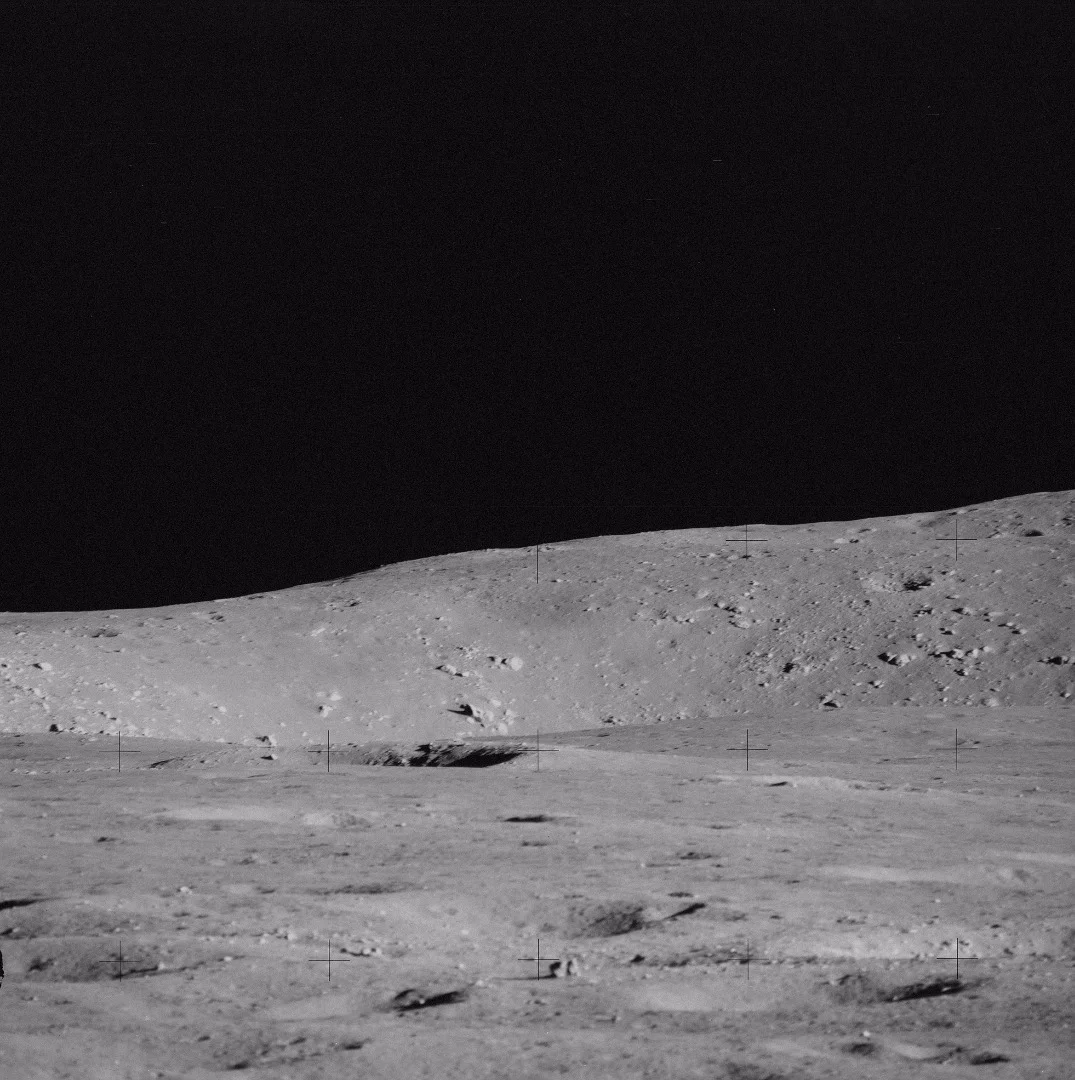 Crater photographed by Apollo 15 astronauts