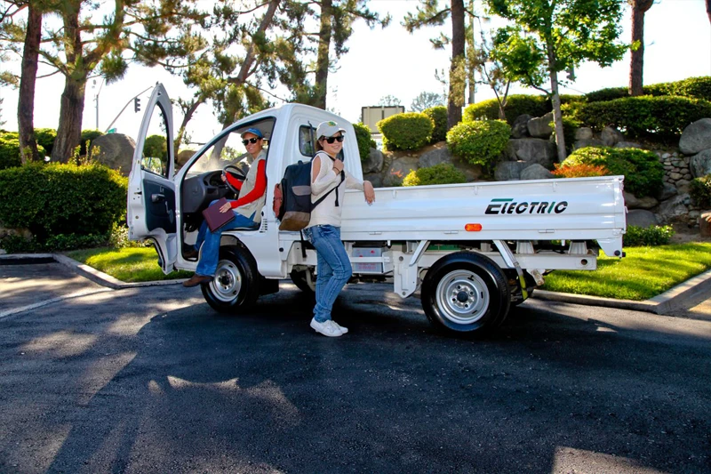 The eco-Truck will be one of three low cost electric vehicles on sale from the EcoCentre housed within Orange County's Irvine Auto Center