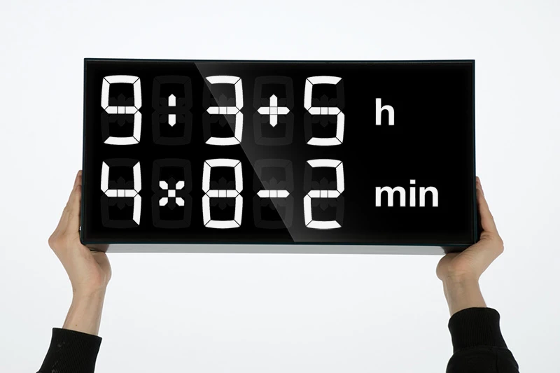 Math equations on the Albert clock change every minute