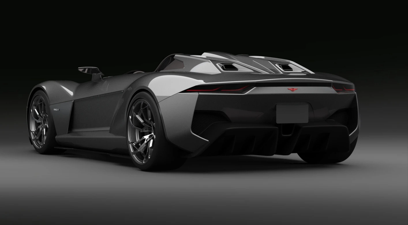 A new carbon fiber body on top of the Ariel Atom's steel tube chassis