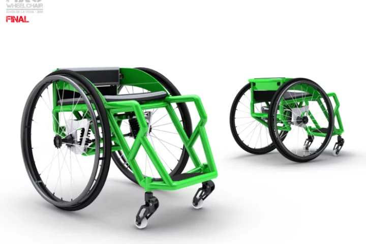 Computer rendering of the HXC wheelchair