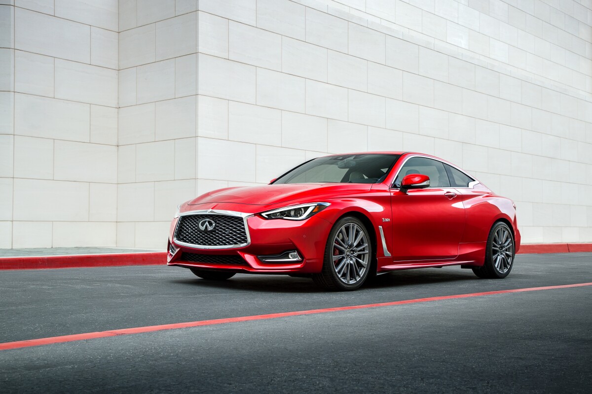 Infiniti is introducing a new Q60, a coupe version of the Q50 sedan, and it’s got a serious top-shelf contender in its Red Sport 400 packaging