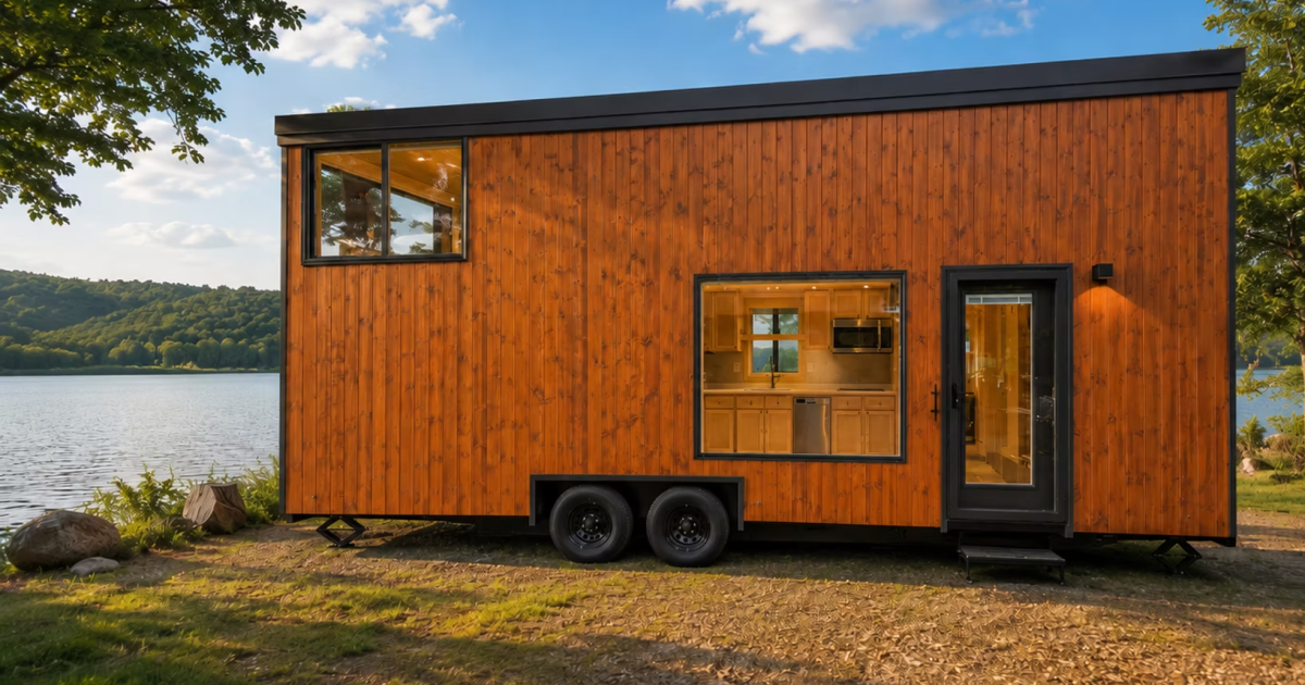 This towable tiny house is actually suited to full-time living