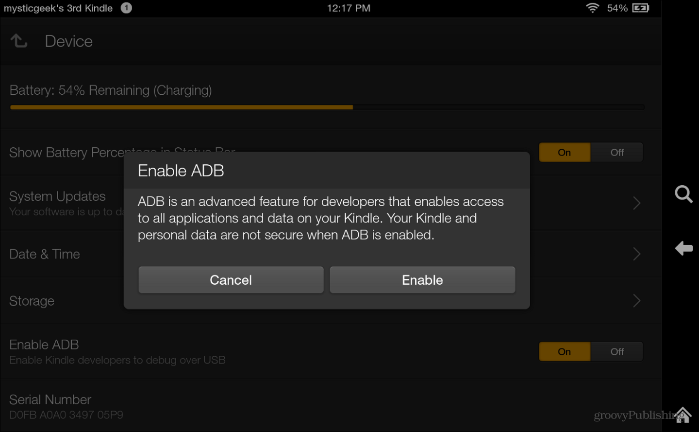 To begin you need to enable ADB which allows developers to debug over USB