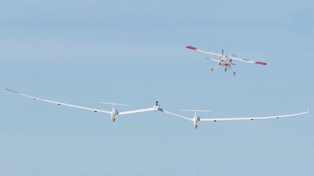 The TGALS one-third scale prototype on its first test flight (Photo: NASA / Tom Tschida)