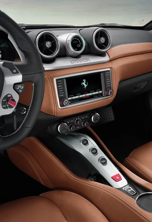 The Ferrari California T's control console