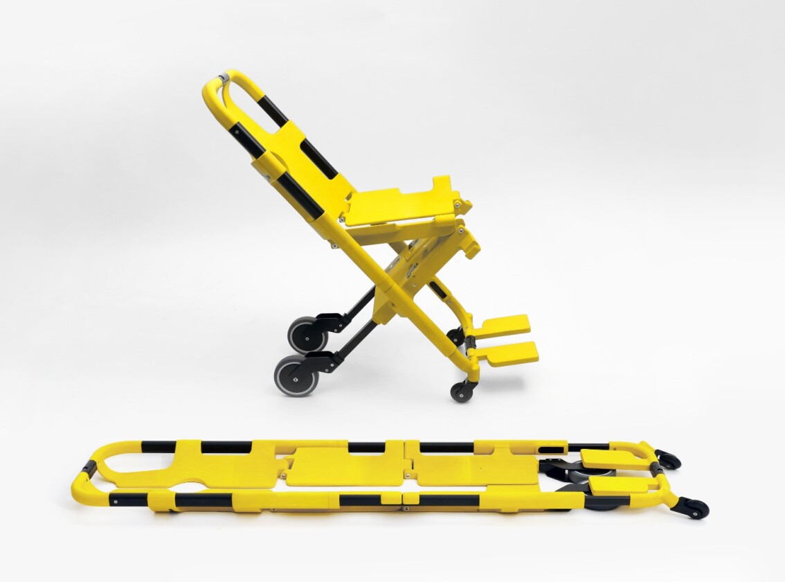 Multi Scoop Pros in stretcher and wheelchair modes