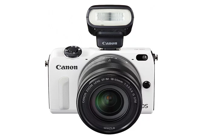 The EOS M2 is reported capable of 4.6 fps continuous shooting for a burst of 13 frames in JPEG or 5 frames RAW