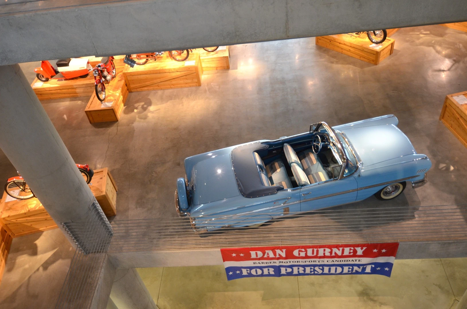 Dan Gurney is just one of many famous champion racers that have a presence at the Barber Museum