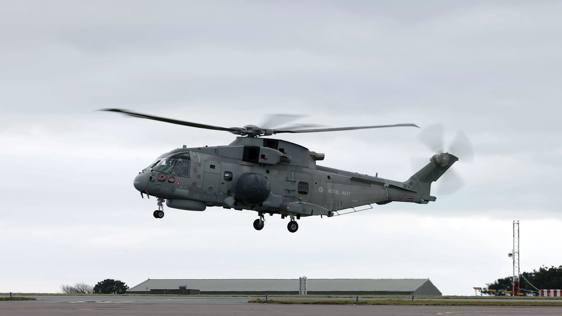 Crowsnest helicopter lifting off