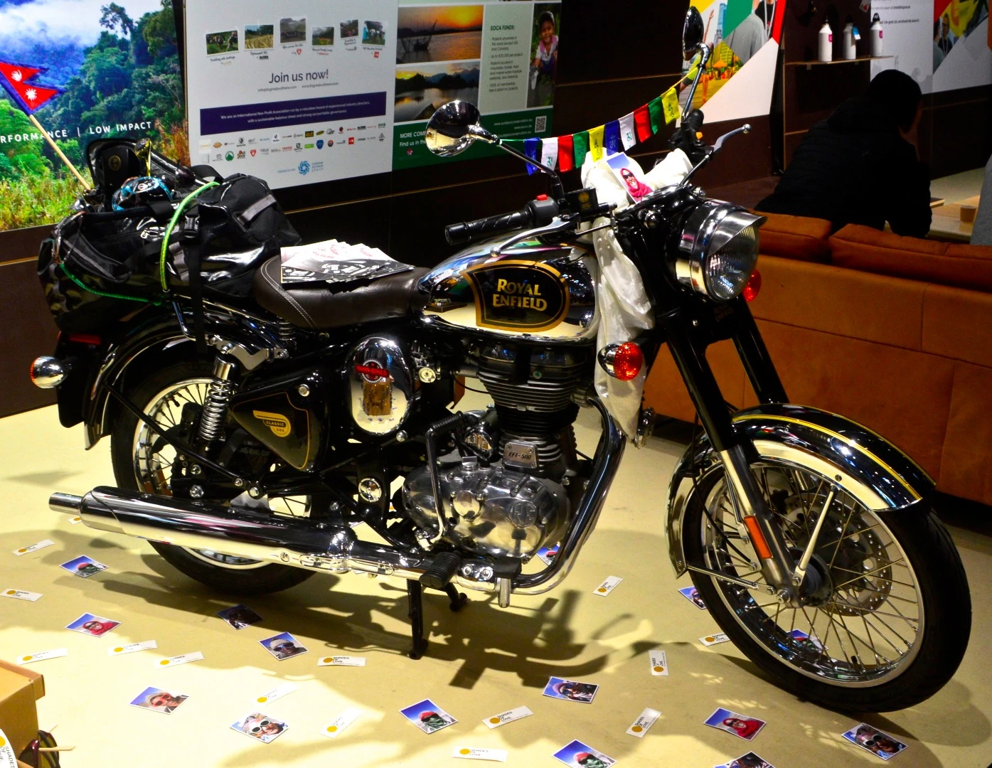 A nice Royal Enfield bike on display