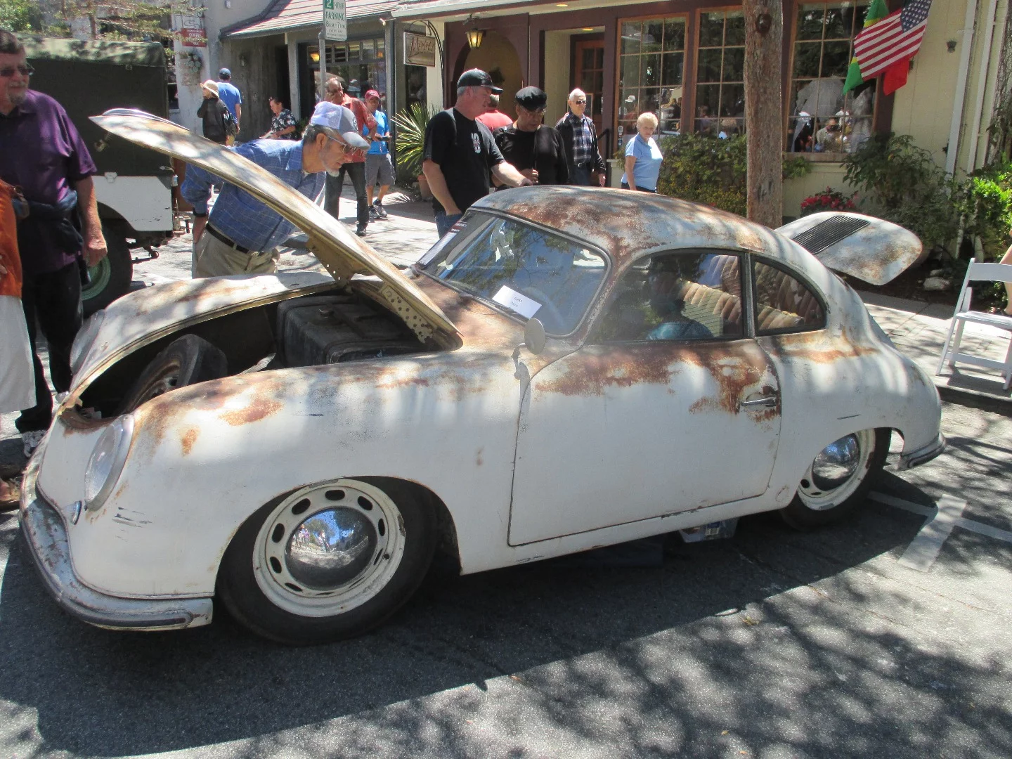 1952 Porsche was part of the Patina Display on Ocean Avenue.