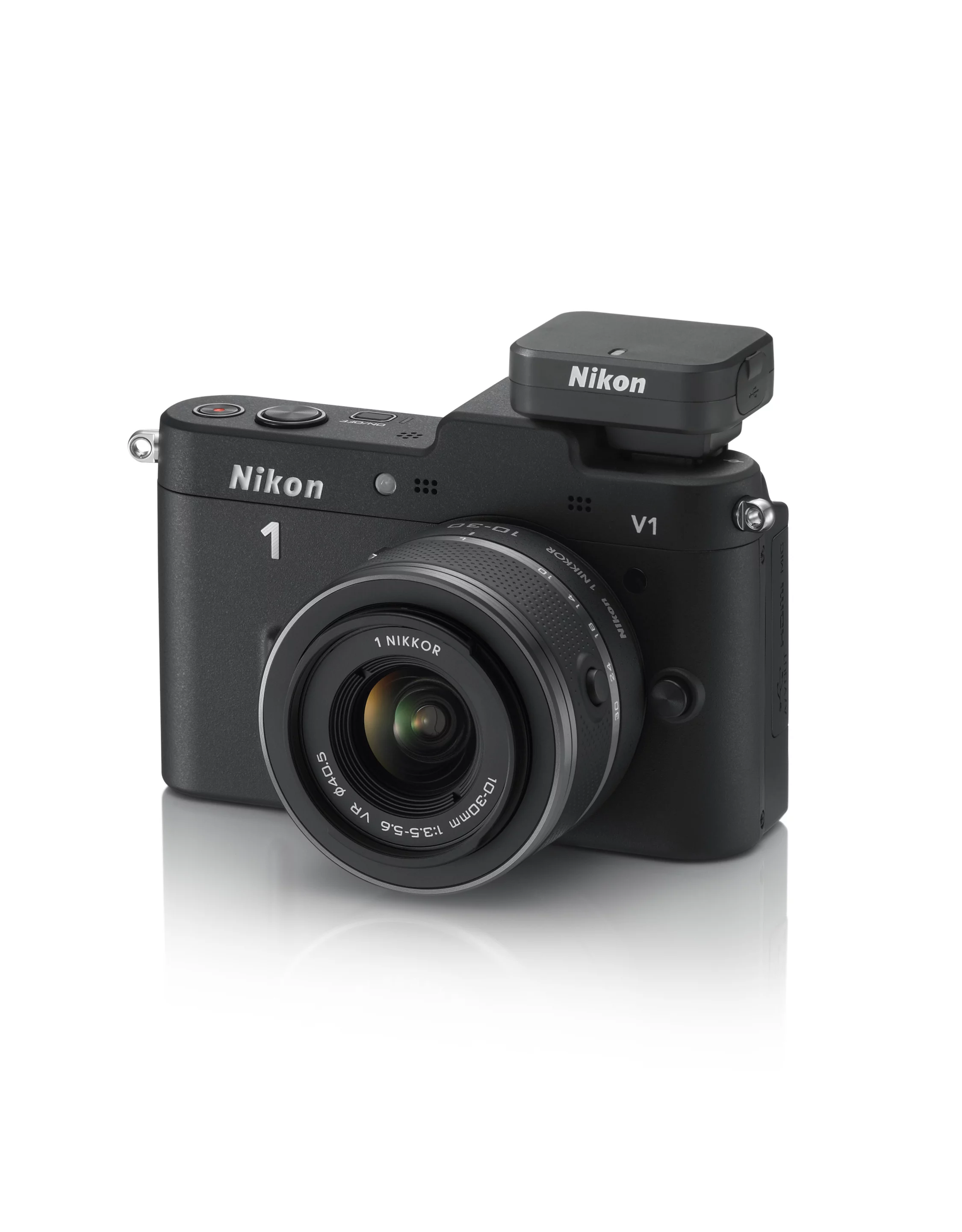 Nikon's V1 with optional GP-N100 GPS module attached to the new Multi-Accessory Port