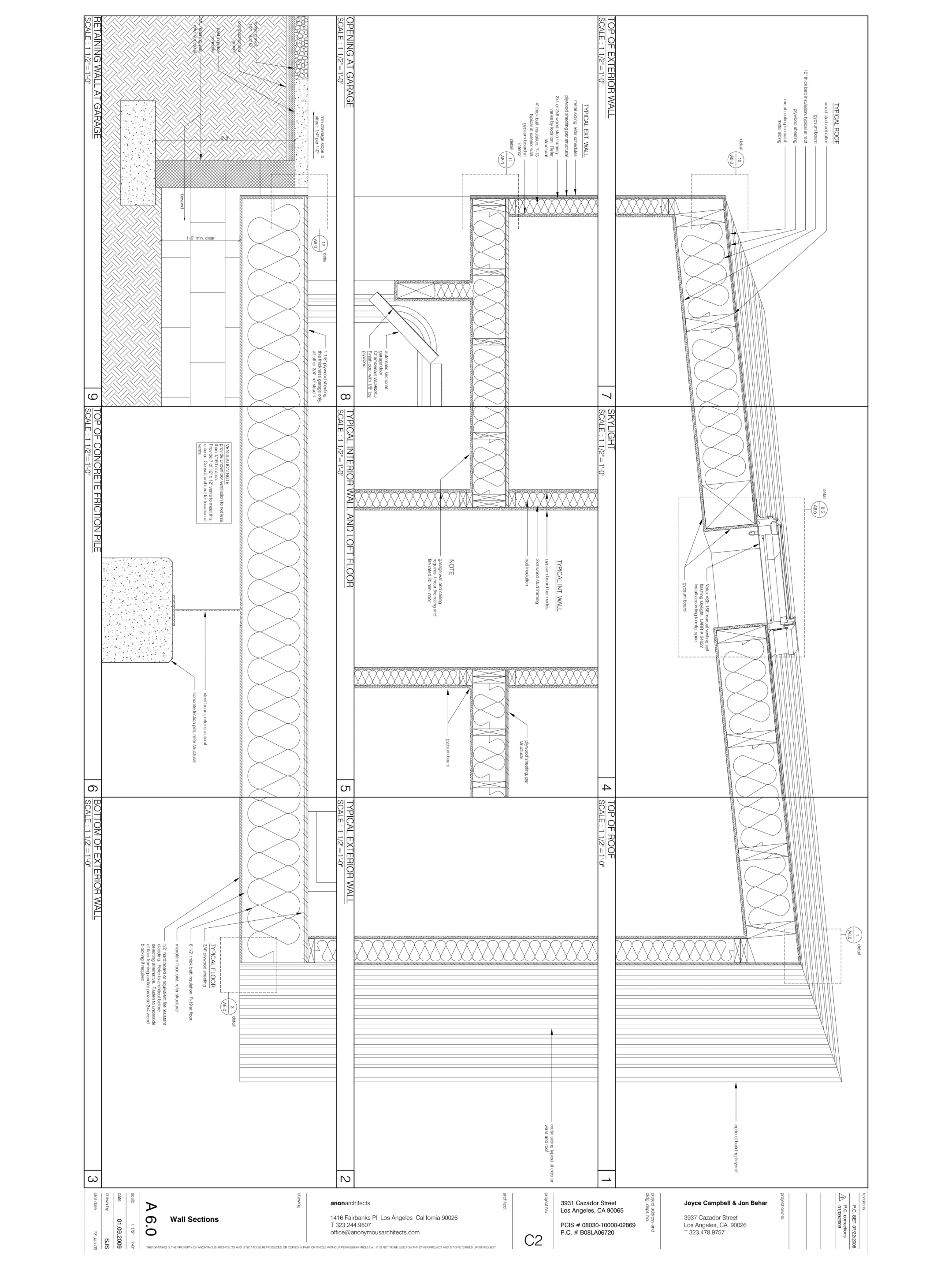 Architectural plans of the Big & Small House