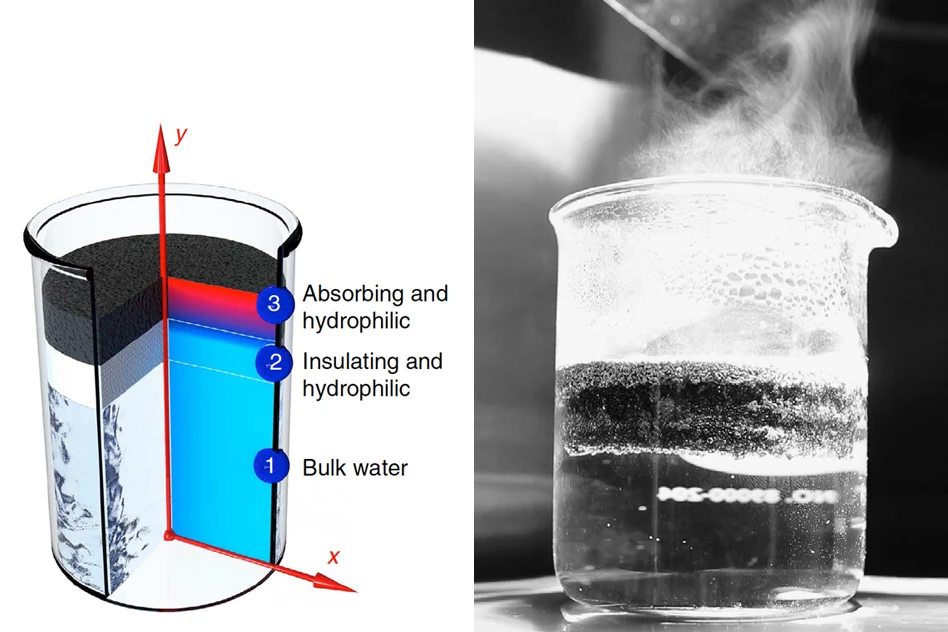 A composite of graphite flakes and carbon foam is claimed to convert 85 percent of solar energy into steam