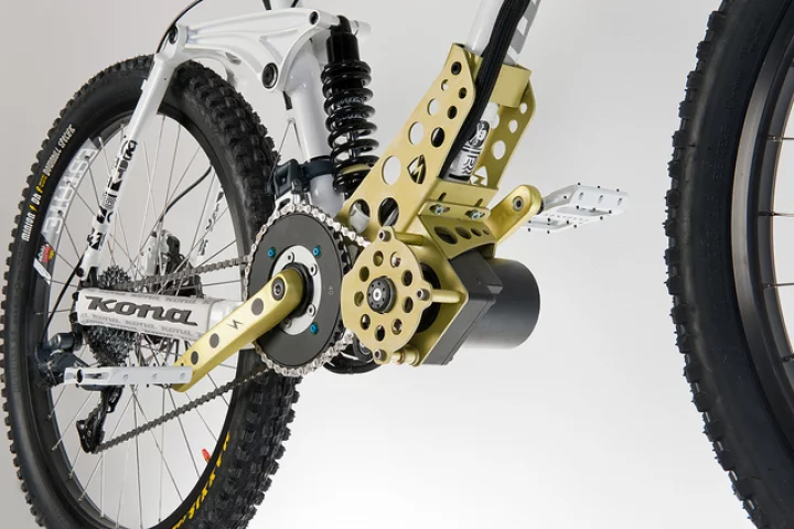 The EGO-Kit is an electric motor that can be added to downhill mountain bikes for powering them up to the tops of mountains (Photo: EGO-Kits)