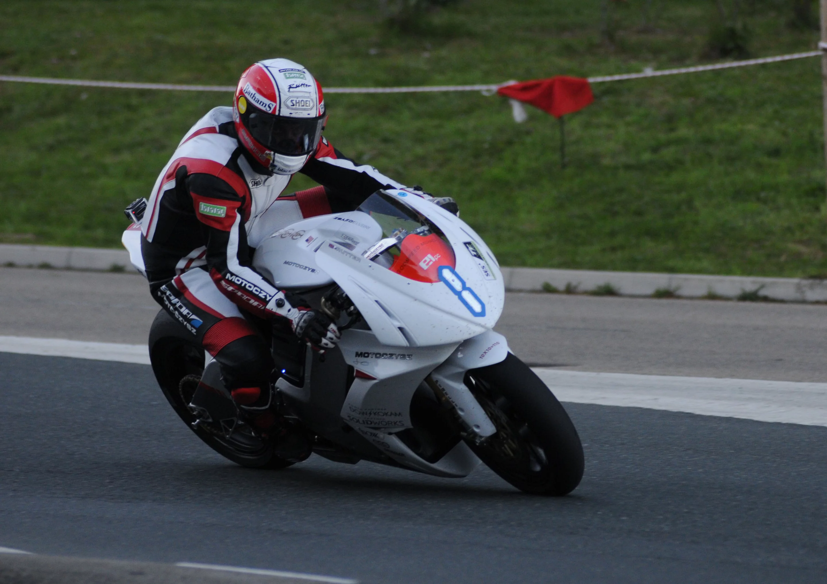 Rutter in practice on the 2013 Motoczysz