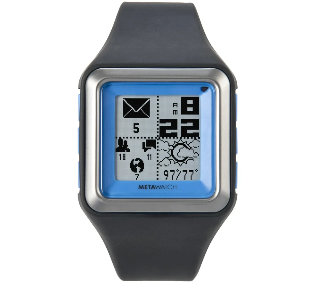 In addition to showing the time and date like a regular watch, the sportwatch features on-screen widgets can be chosen to display information on the weather, appointments, stock prices and more