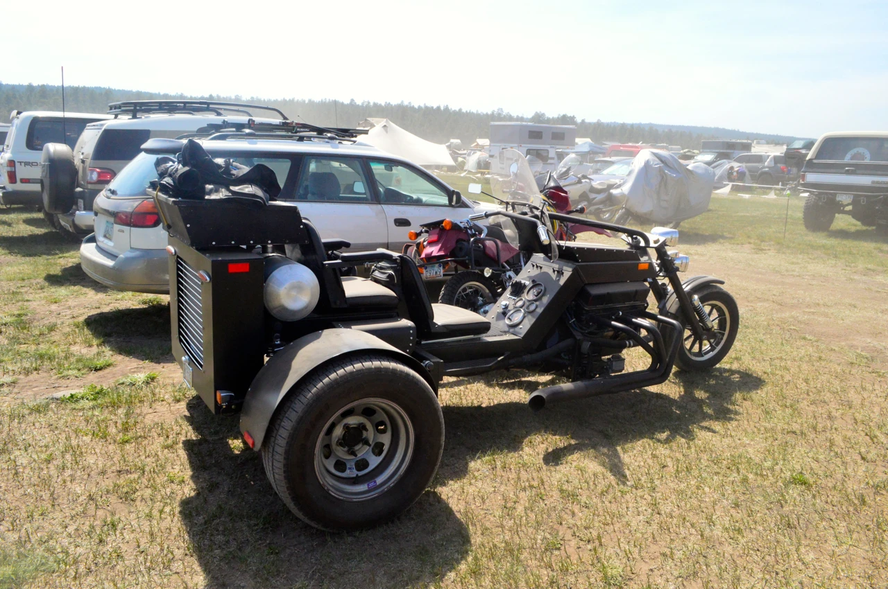 Unfortunately, no one was around to talk to about this burly trike, so we just had to stare