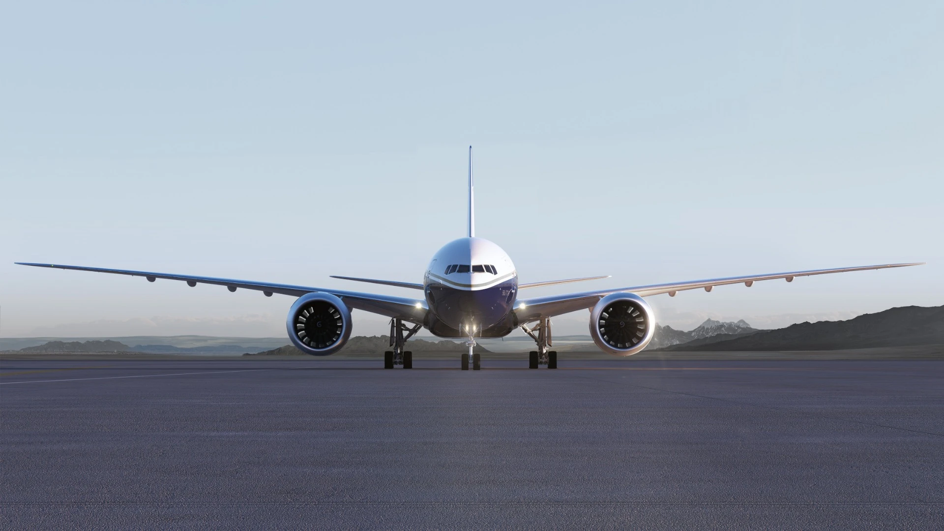 The BBJ 777X has a new folding wingtip that allows it to use standard airport gates