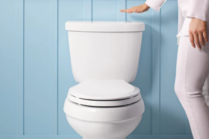 The technology is also built into Kohler's new Cimarron Touchless Toilet