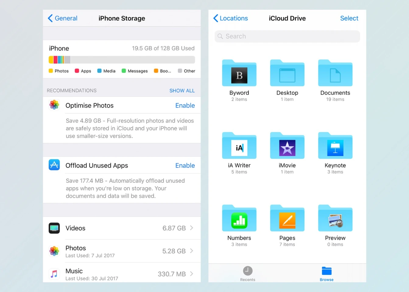 Improved storage management and file browsing options are coming in iOS 11