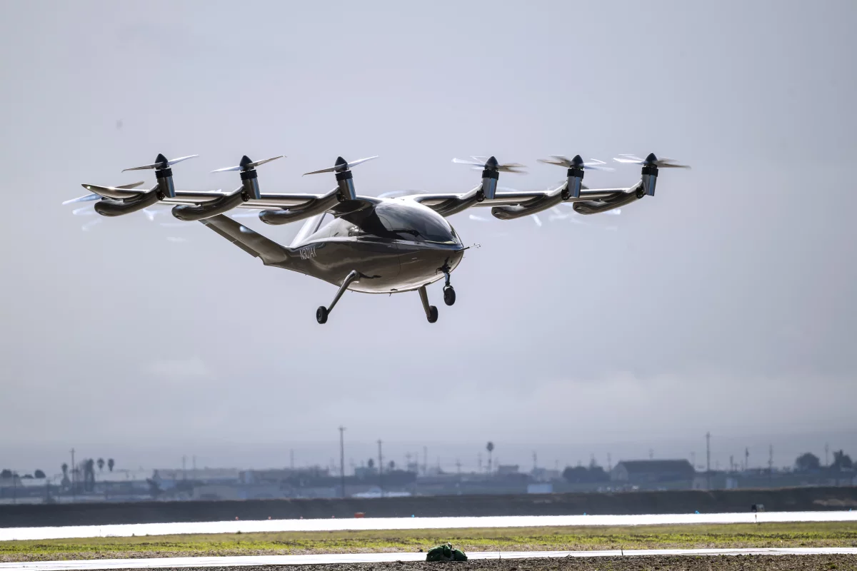 The autonomous, two-seat Archer Maker demonstrator takes its historic first hover test at an undisclosed flight-test facility
