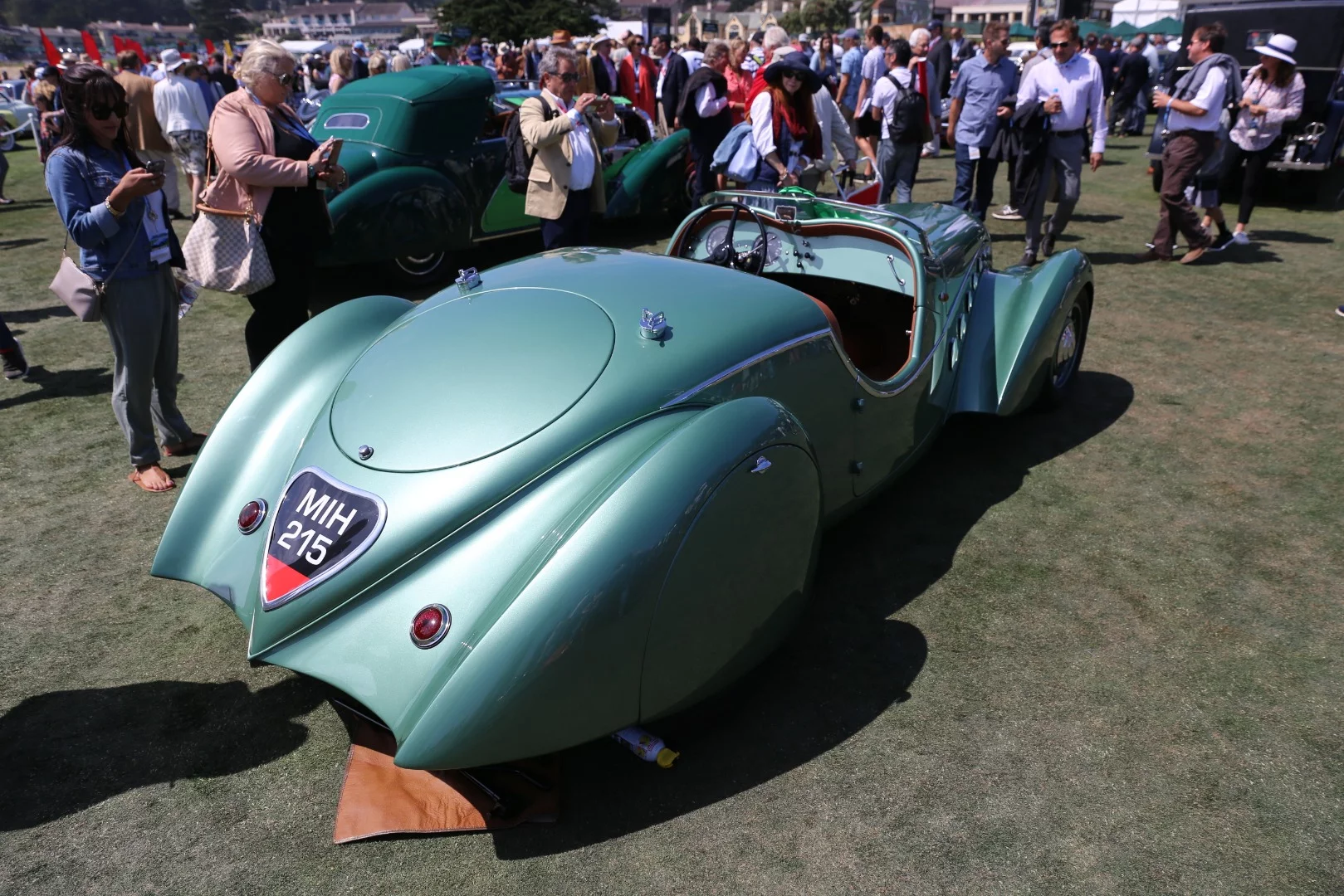 1938 Peugeot 402 Darl'mat Portout Roadster showing rear quarter details