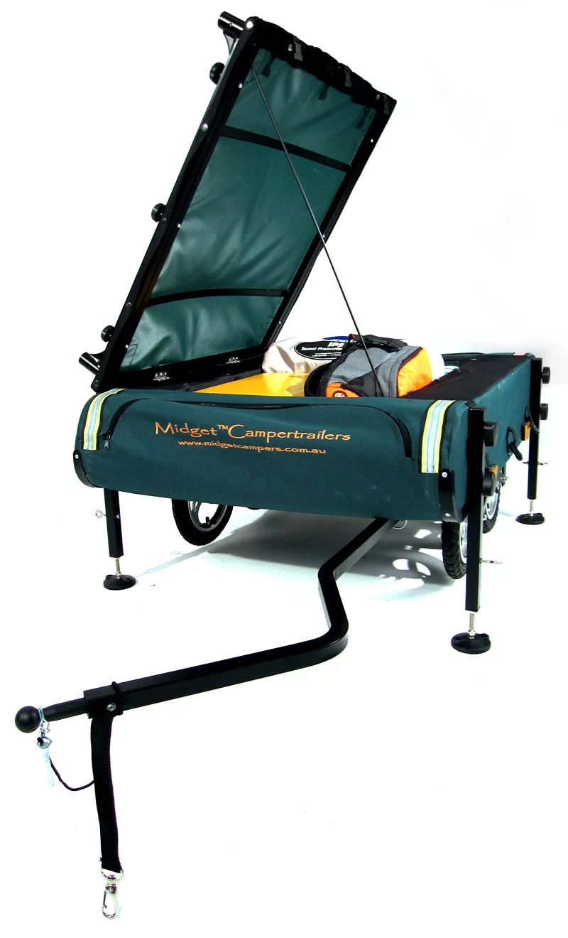 The ride height can be adjusted to suit bicycle wheel sizes from 20 up to 29 inches