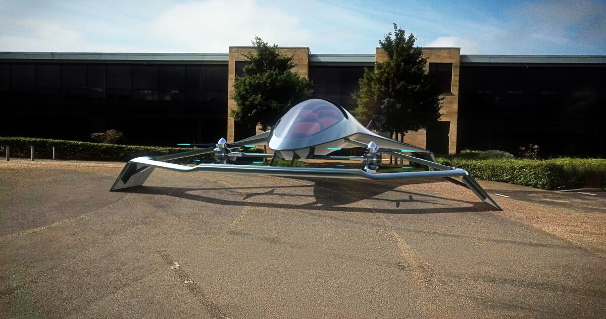 Render of Aston Martin's Volante Vision flying taxi concept
