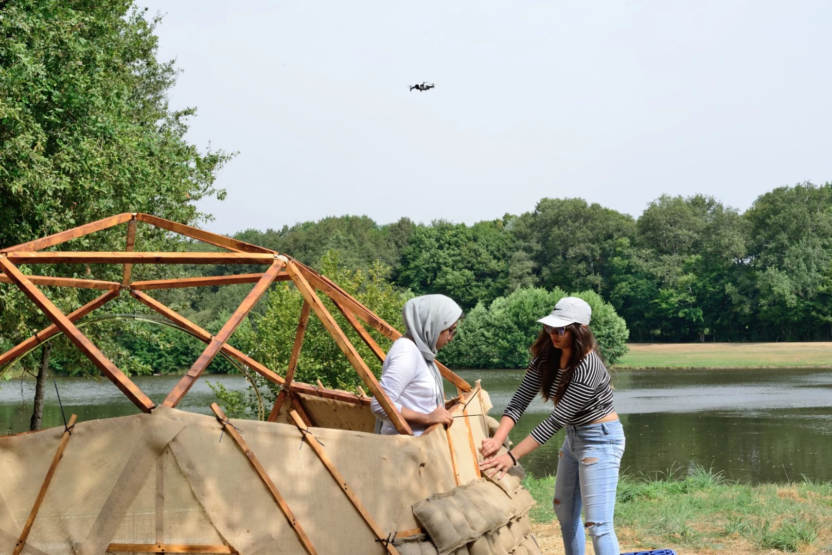 Workers toil away at Domaine de Boisbuchet
