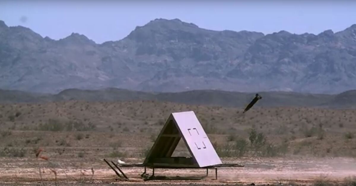 Excalibur S GPS/laser-guided artillery shell homes in on moving target