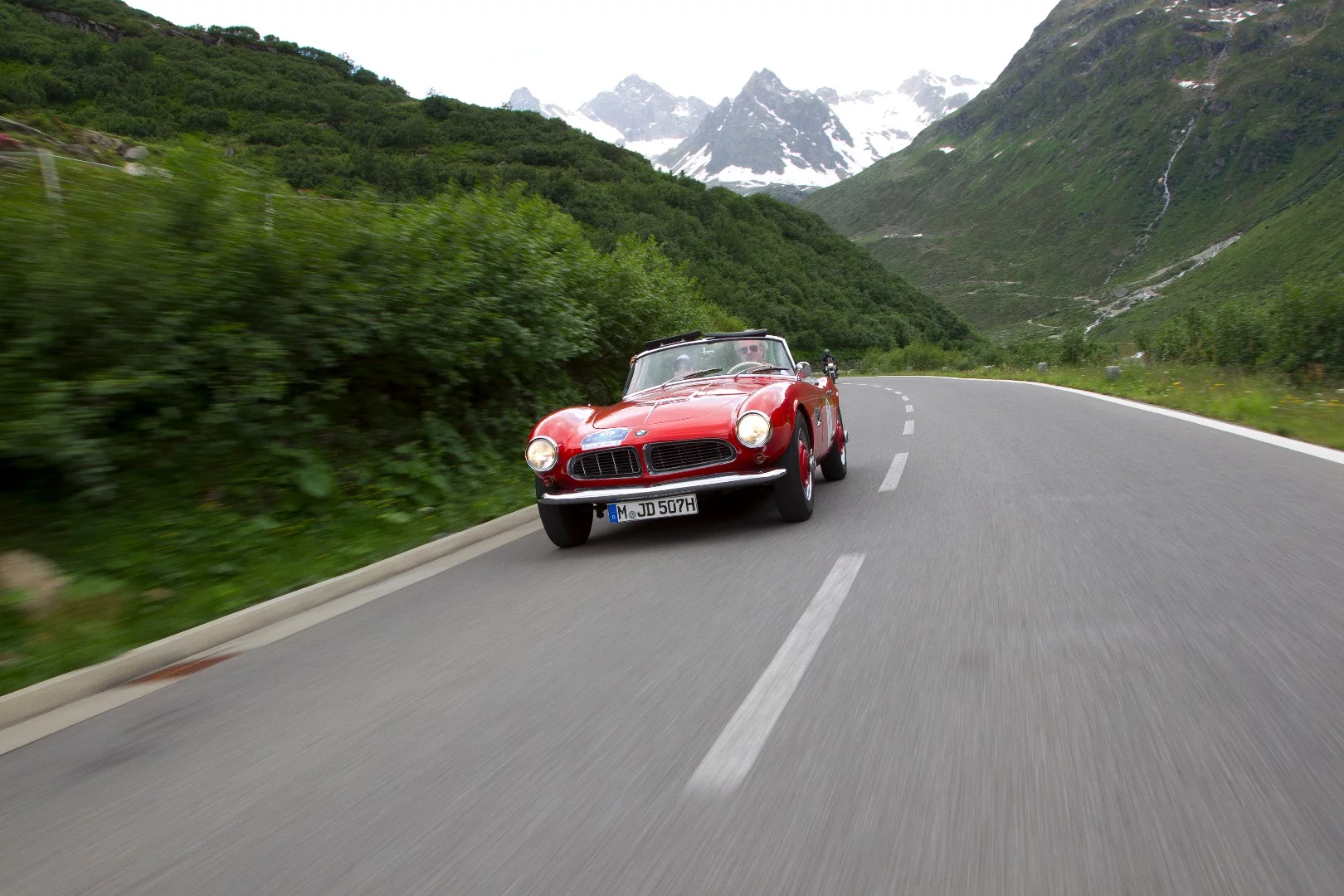 The car's pencil-moustache grille is a unique take on BMW's kidney grille