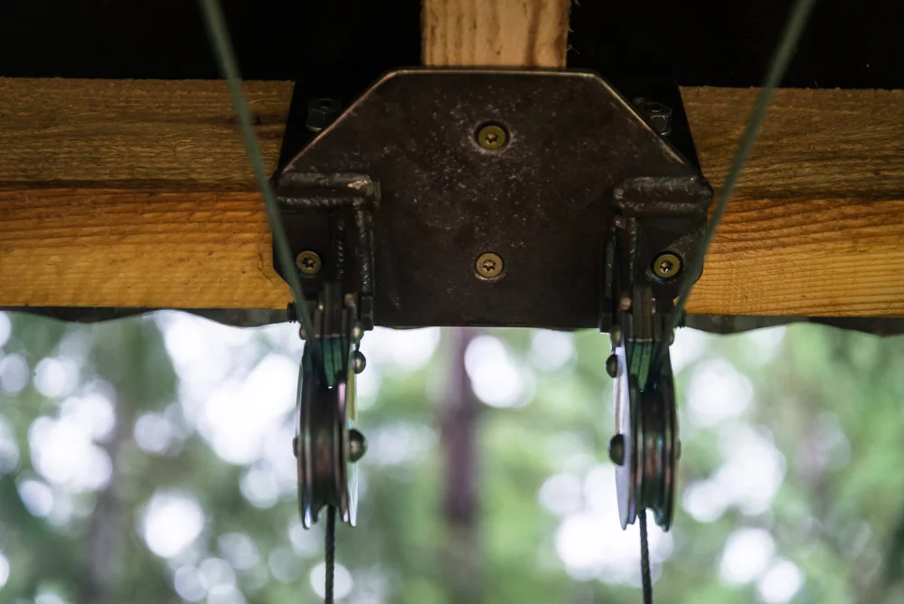 Schlussler's self-designed and built treehouse and bicycle elevator system (Photo: Ethan Schlussler)