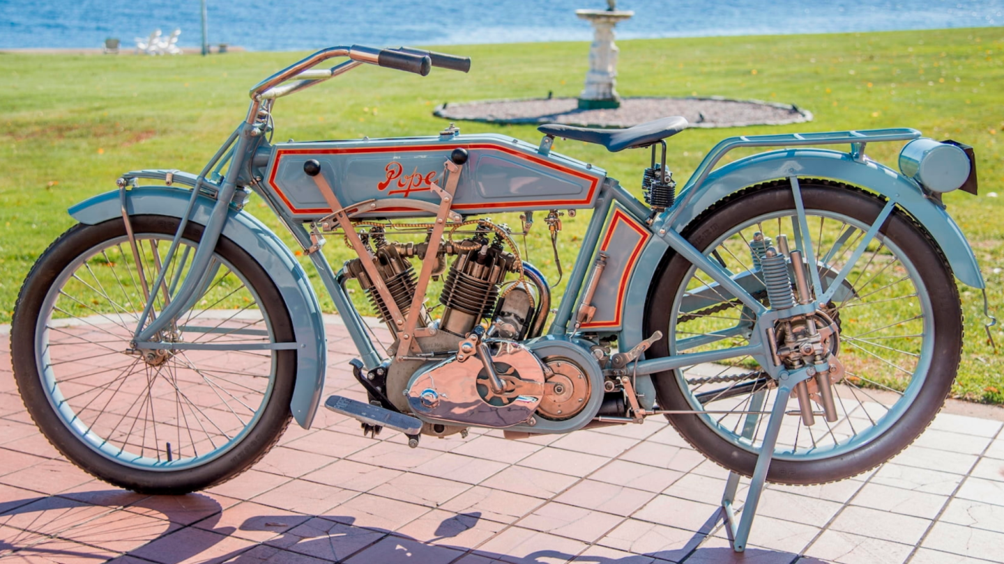 $88,000 | 1915 Pope Model R Twin | Auction Link: Mecum