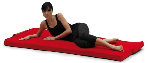 When folded out, Girella becomes an occasional bed/play mattress
