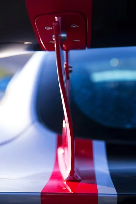 The ACR's wing is big and brash, but creates a heap of downforce as well